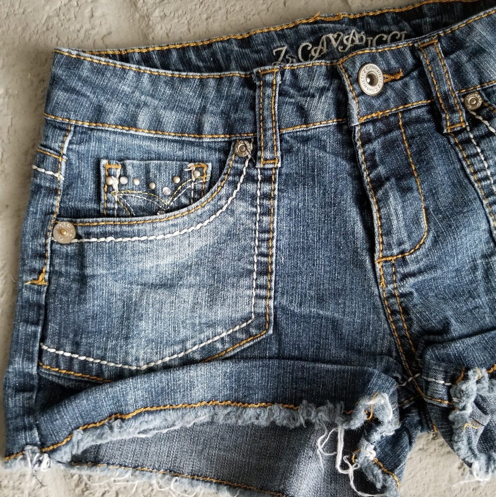 Z. CAVARICCI acid wash cut off shorts girls sz 14 - Picture 3 of 11